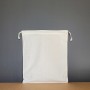 Grand pochon en coton blanc cassé personnalisable