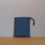 Mini pochette en coton bleu marine neutre ou personnalisable