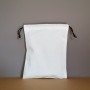 Pochette en coton blanc à imprimer format moyen
