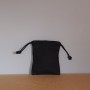 Mini pochon en tissu noir à personnaliser