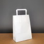 petit sac papier blanc avec poignées plates personnalisable