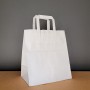 sac papier blanc pour plats à emporter personnalisable