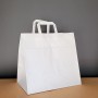 sac papier traiteur blanc avec fond large personnalisable