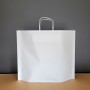 grand sac papier kraft blanc personnalisable pour boutiques