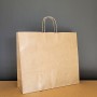 grand sac boutique kraft brun personnalisable avec poignées torsadées