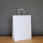 sac papier blanc personnalisable avec poignées torsadées