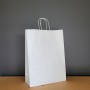 sac kraft blanc personnalisable avec poignées torsadées