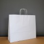 grand sac kraft blanc personnalisable avec poignées papier